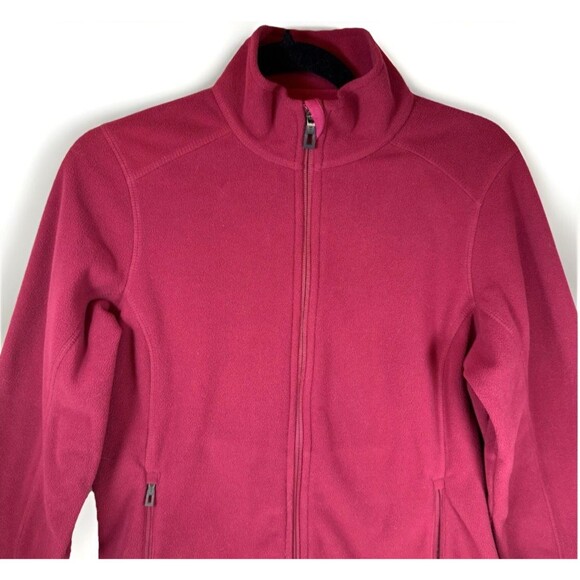 L.L. Bean Women’s XS Magenta Pink Polartec Fleece Jacket Full Zip Pockets - Picture 4 of 12